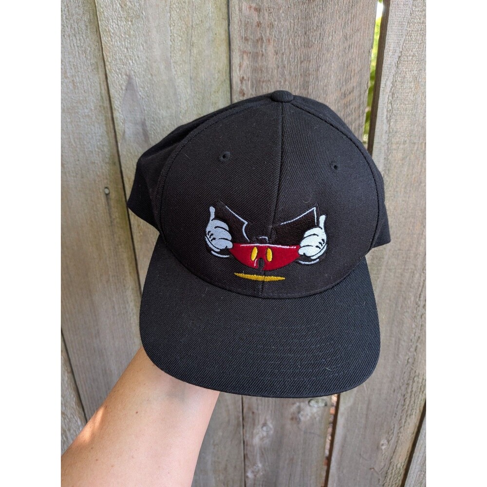 Wu Tang Mickey Mouse Snapback Hat Black One Size